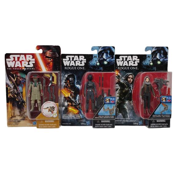 Star Wars Action Figure Lot Jyn Erso Constable Zuvio Imperial Ground Crew NEW - Picture 1 of 4